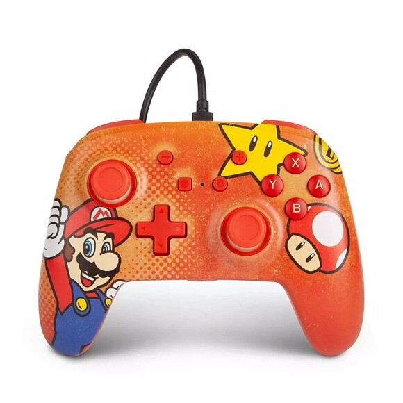 Nintendo Switch Power A Wired Controller Super Mario Red Toad Star Brand New - Picture 1 of 7